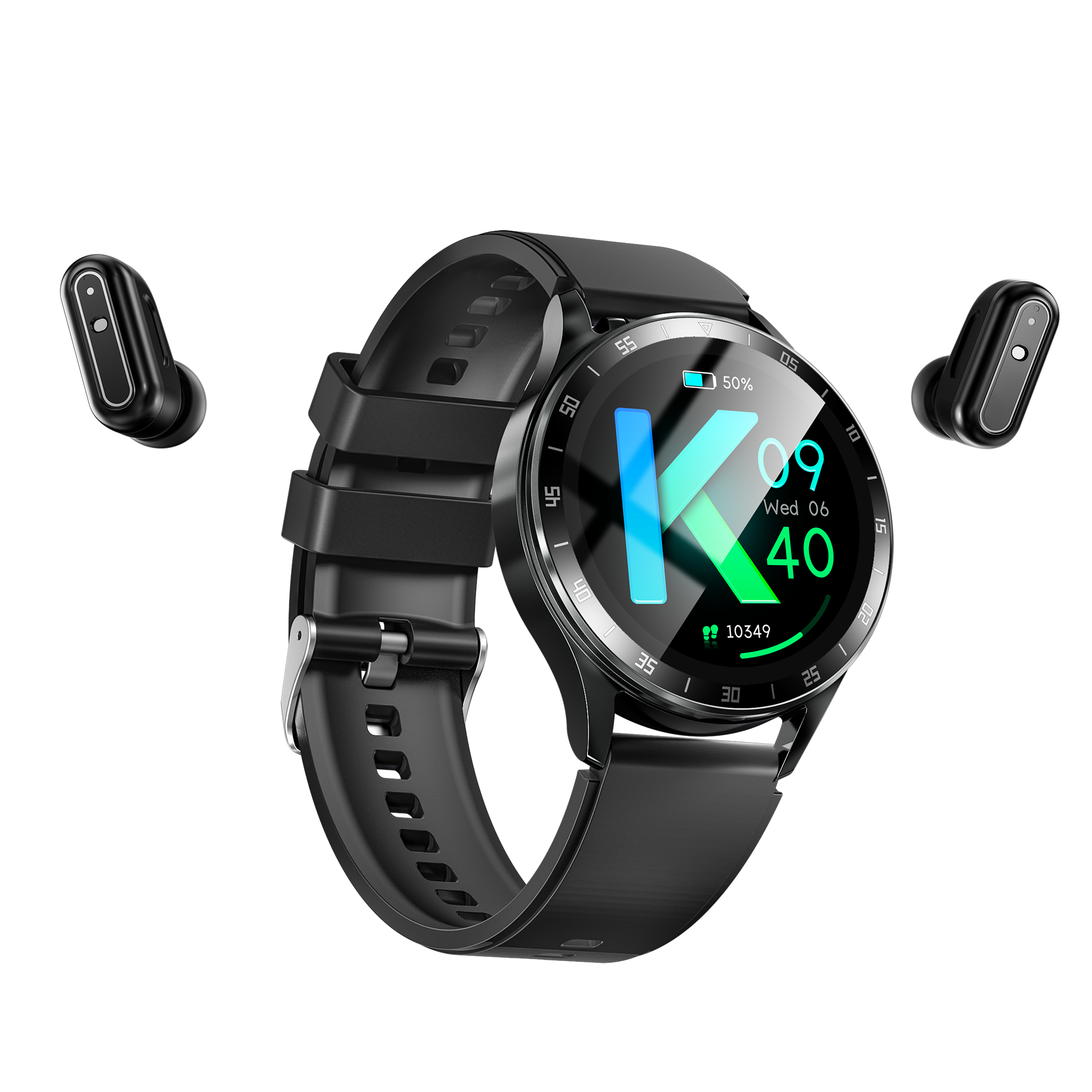 Upgrade 2 in 1 smart watch with earbuds 1.39'' HD screen watch buds with heart rate sleep monitor BT call smartwatch for men