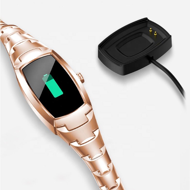2024 New Design Fashionable Women Smart Watch Luxury Lady Design Gold Silver Metal Strap Smartwatch H8 Pro