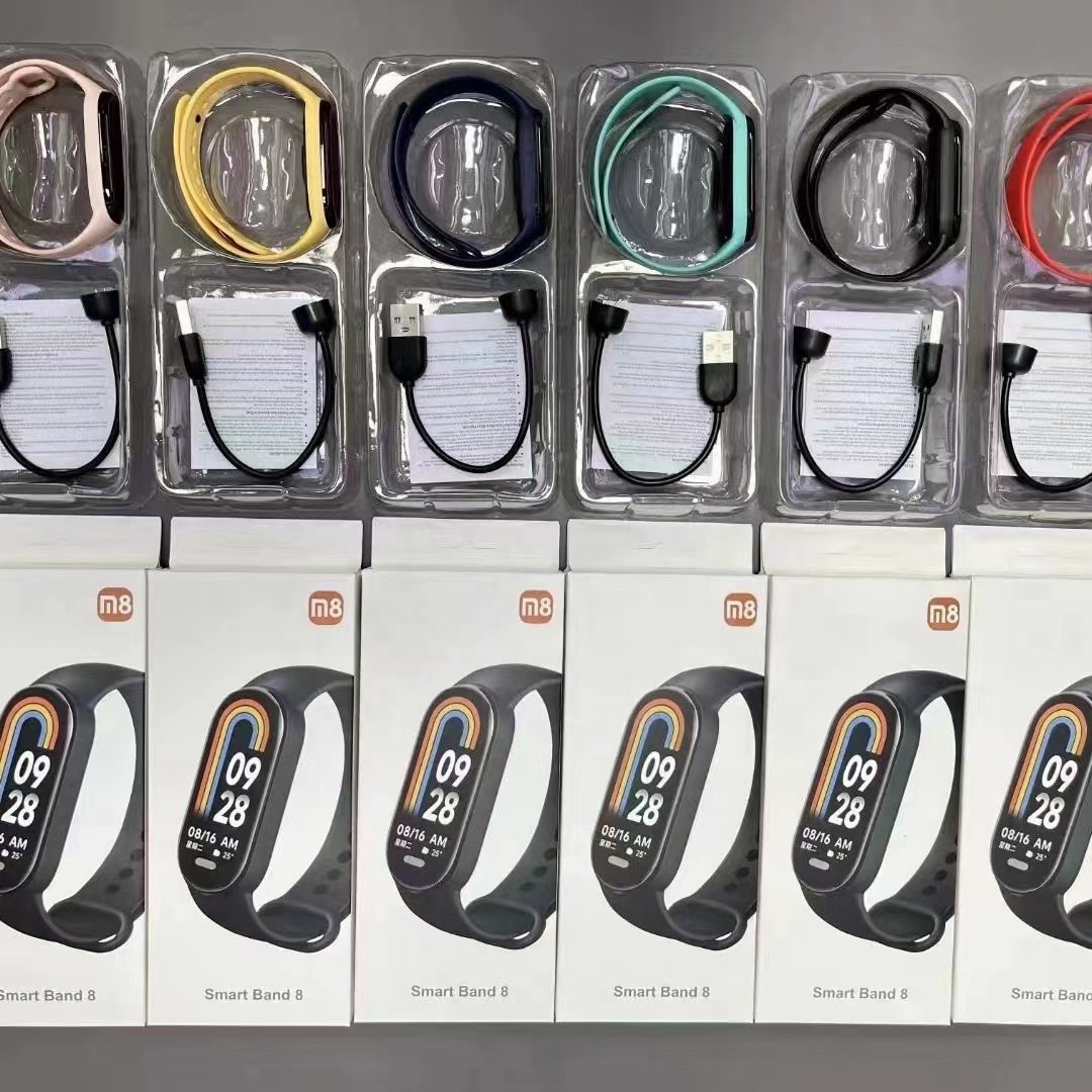 2023 NEW Arrival M8 Fitness Bracelet Amoled Smart Bracelet Fitness Watch Activity Tracker Smart Watches Mi Band M6 M7