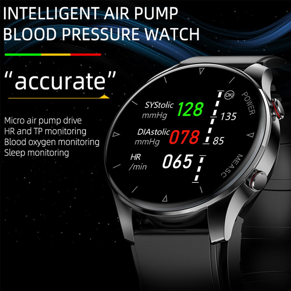 P50 Smart Watch For Elderly ECG 1.3inch Large Screen Airbag oscillometric blood pressure measurement Smartwatch For Android IOS