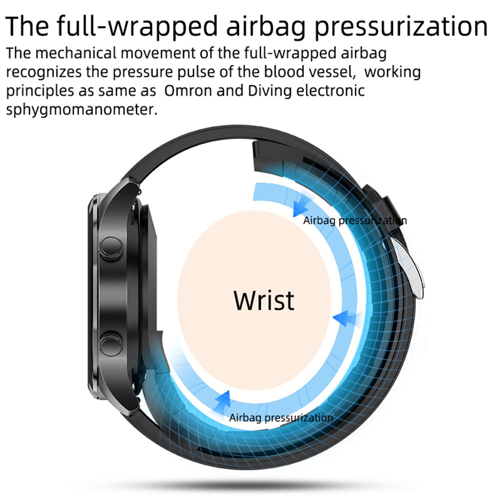 P50 Smart Watch For Elderly ECG 1.3inch Large Screen Airbag oscillometric blood pressure measurement Smartwatch For Android IOS