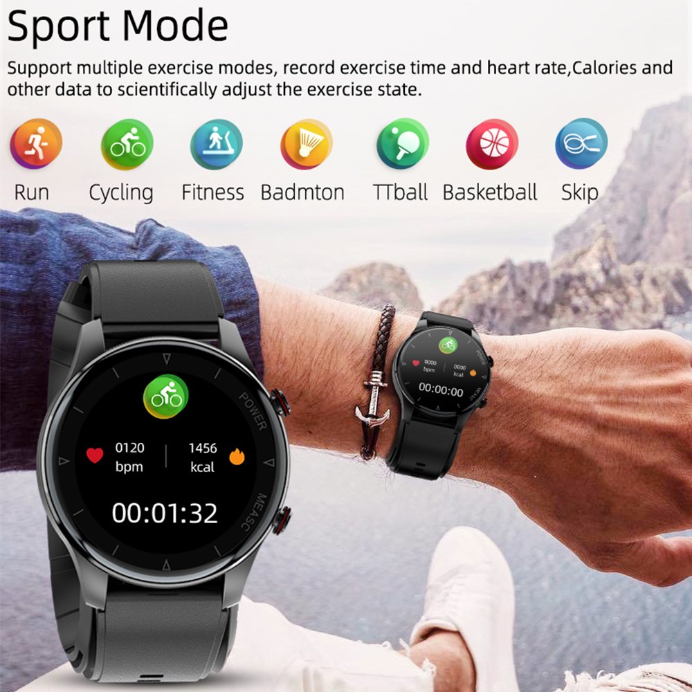 P50 Smart Watch For Elderly ECG 1.3inch Large Screen Airbag oscillometric blood pressure measurement Smartwatch For Android IOS