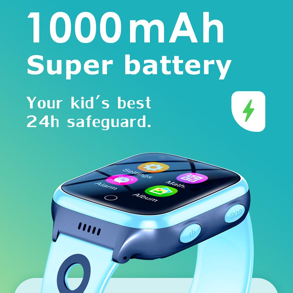 Long battery life 4G kids smart watch K9 wearable devices super big battery 1000 mAh smart watches HD video call SOS GPS tracker