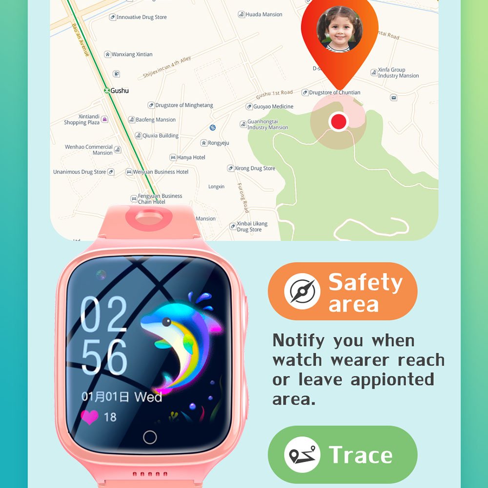 Long battery life 4G kids smart watch K9 wearable devices super big battery 1000 mAh smart watches HD video call SOS GPS tracker