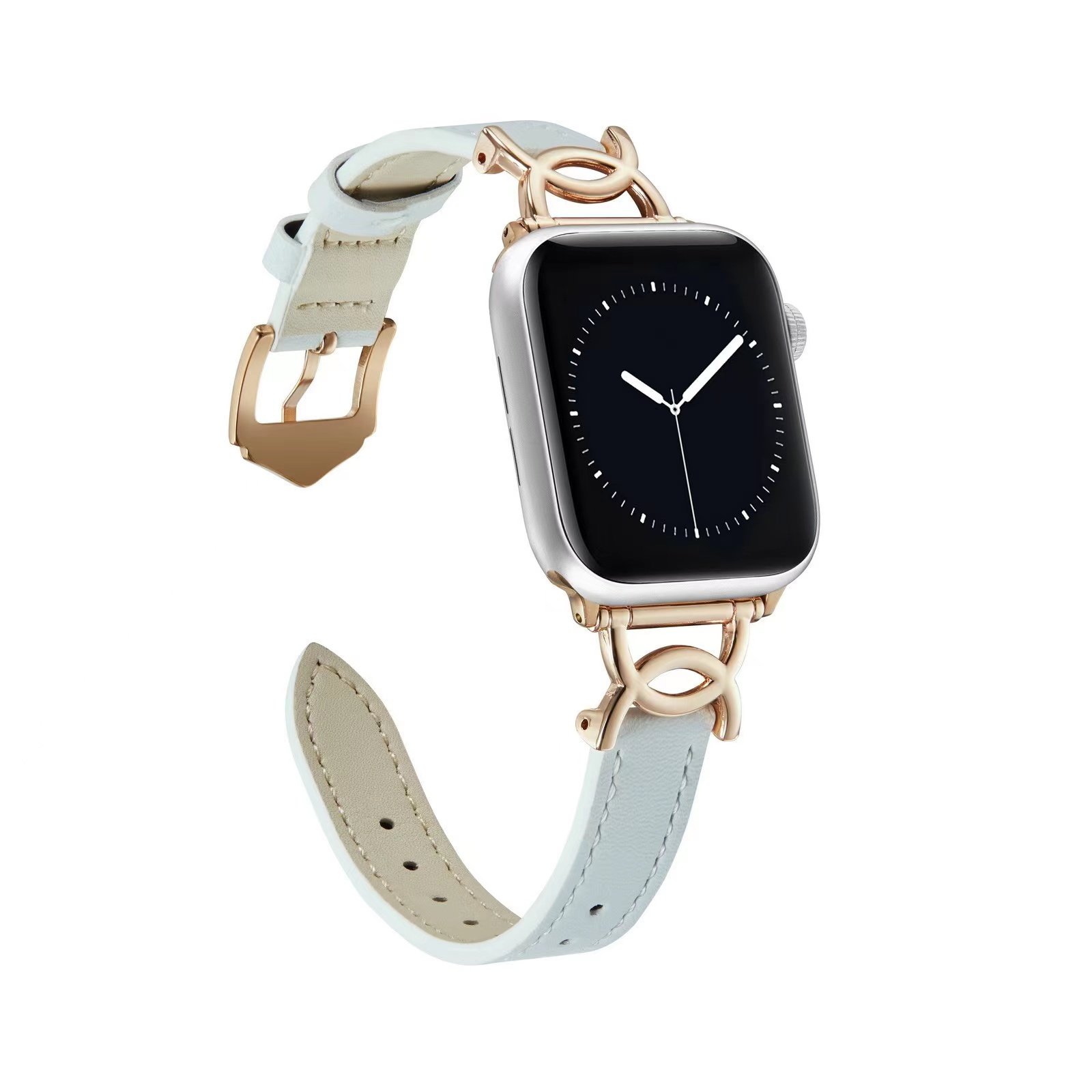 Luxury Wrist Smart Watch Band For Apple Watch Band 8 49mm Genuine Leather 38/40/41mm 42/44/45mm