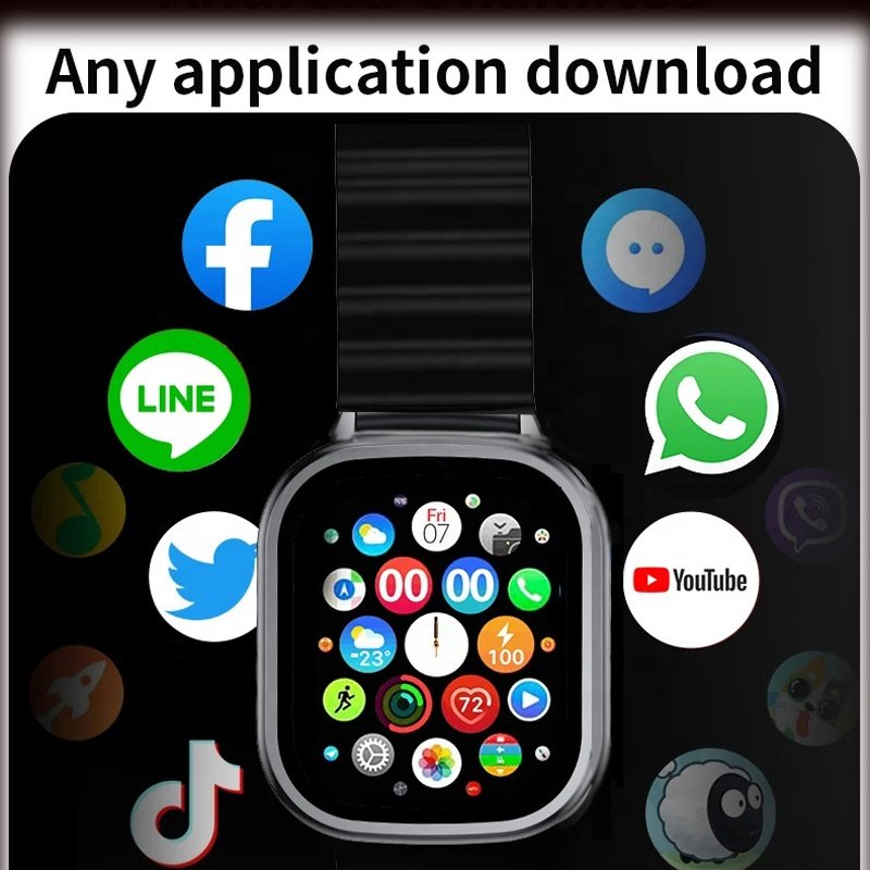 Full touch 2.0 inch screen unisex Android smartwatches WiFi GPS SIM card slot 4G smart watch android with sim card