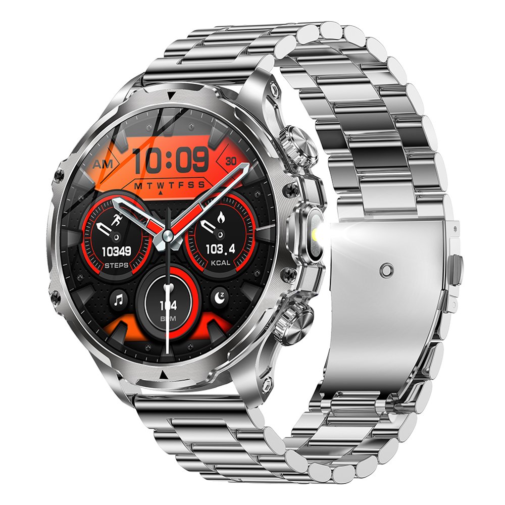 2024 AK75 Smart Watch 1.85Inch Flashlight Waterproof Blood Pressure Blood Oxygen 700mAh Battery Men Outdoor Sports Smartwatch