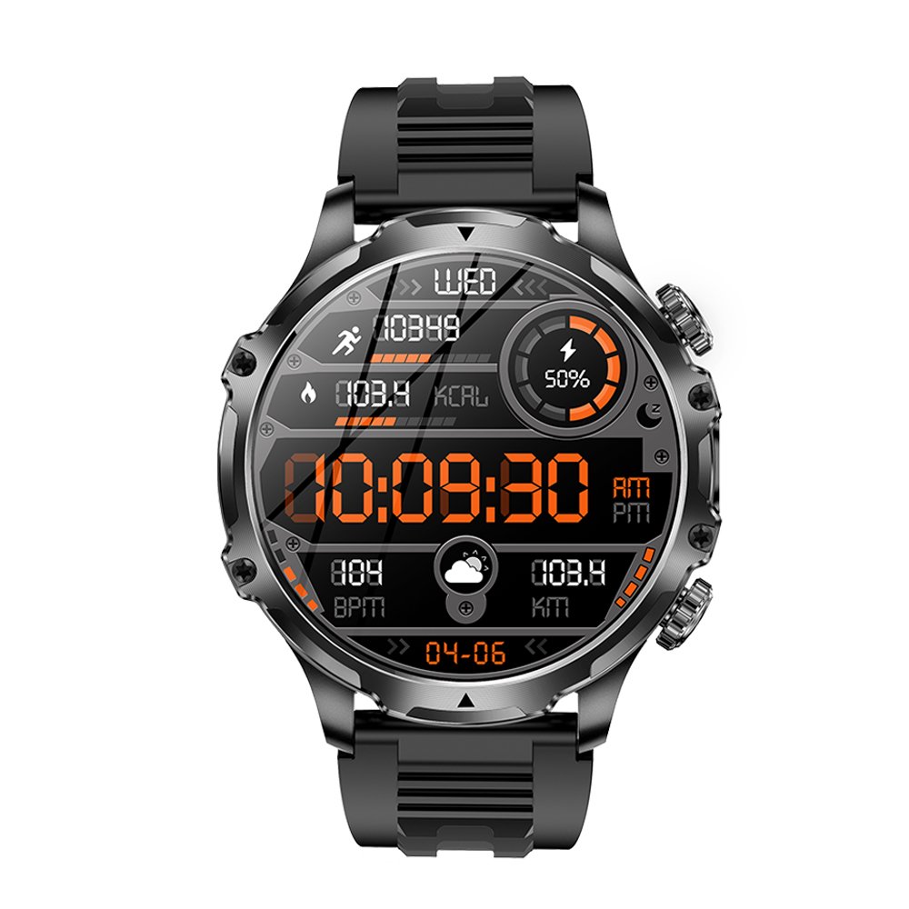 2024 AK75 Smart Watch 1.85Inch Flashlight Waterproof Blood Pressure Blood Oxygen 700mAh Battery Men Outdoor Sports Smartwatch