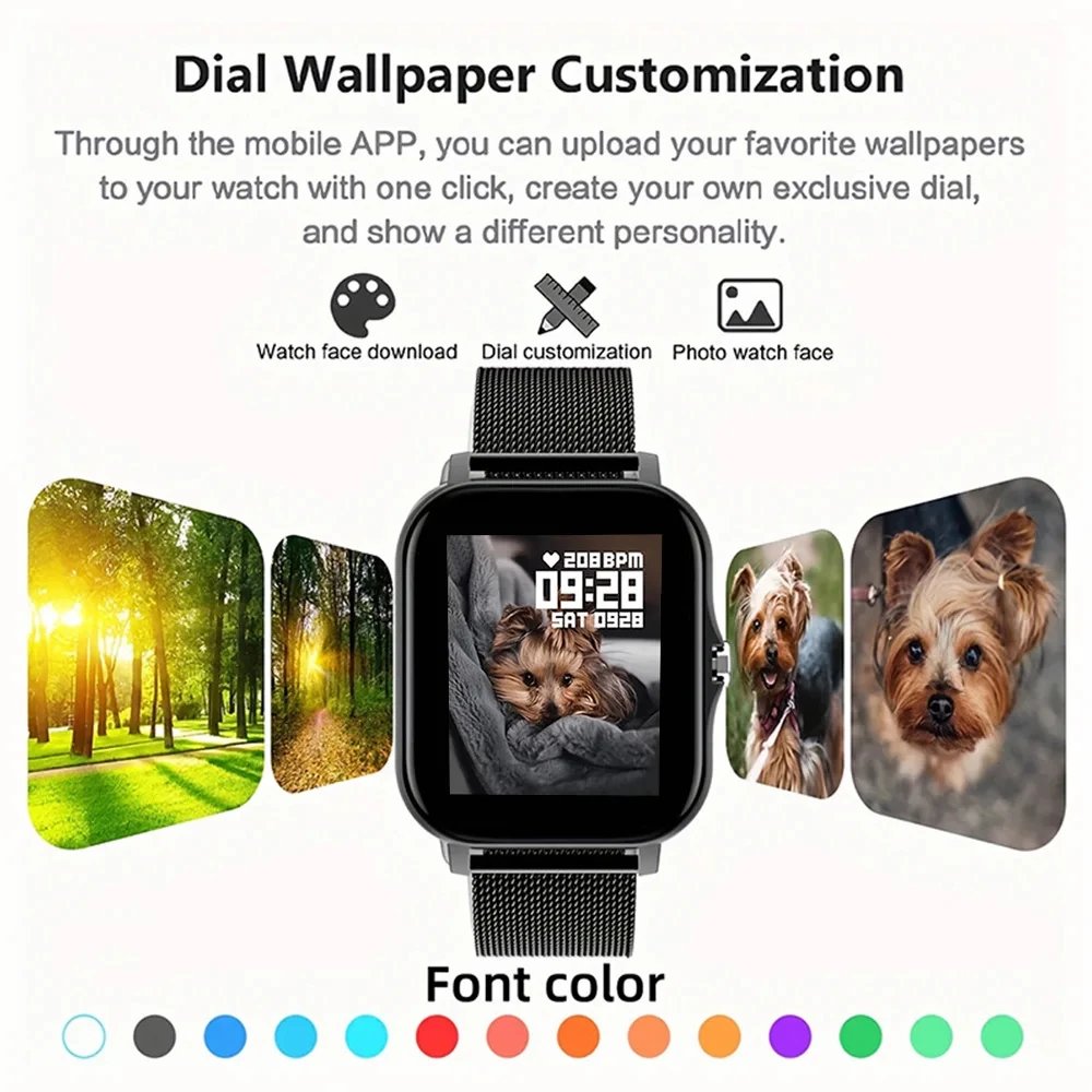 Eraysun 2024 Hot Selling Smart Watch Sport Fitness Call Waterproof Custom Reloj Custom SmartWatch Big Touch Screen For Men Women