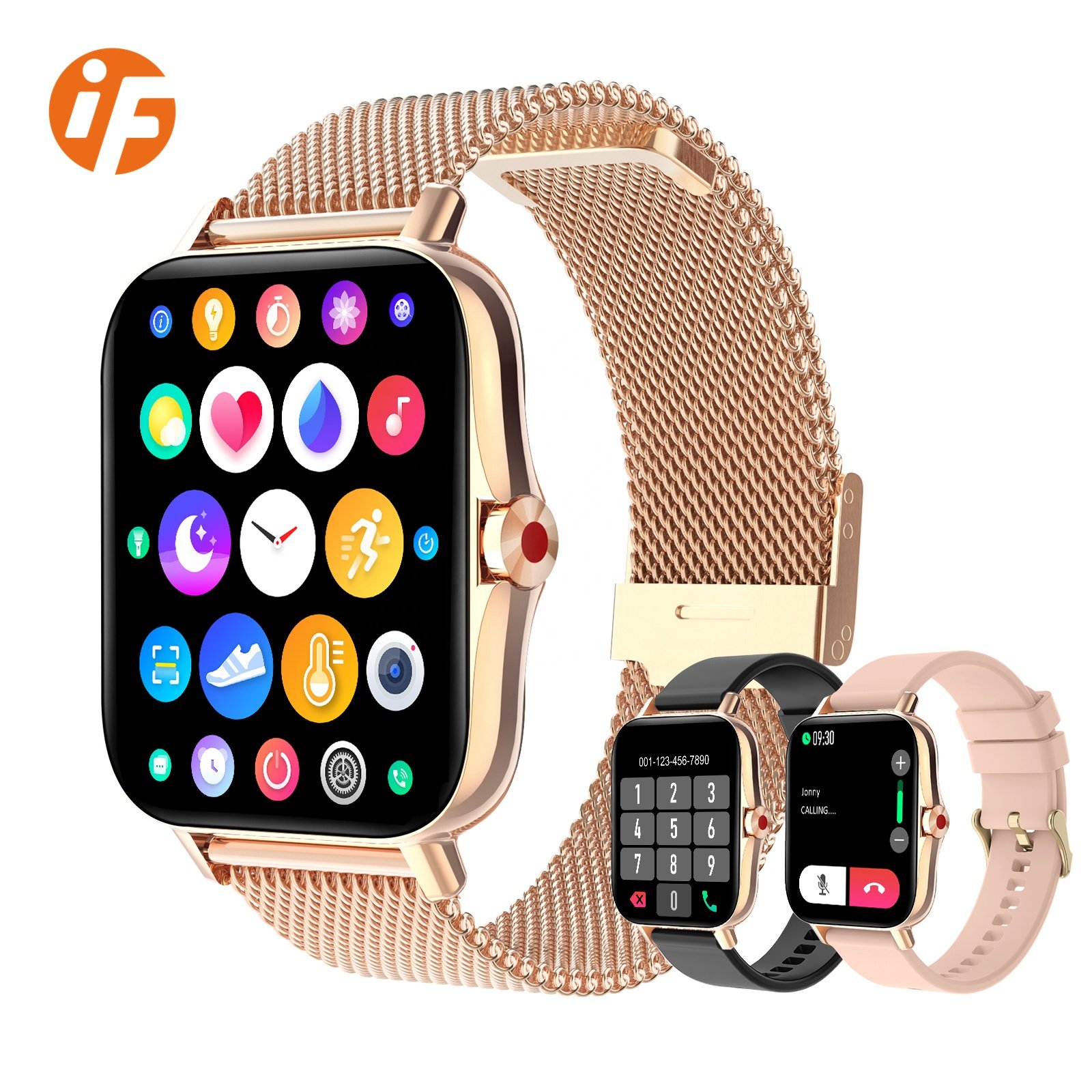 Hot Selling INNOFOVO waterproof ip68 smart watch with music for men women