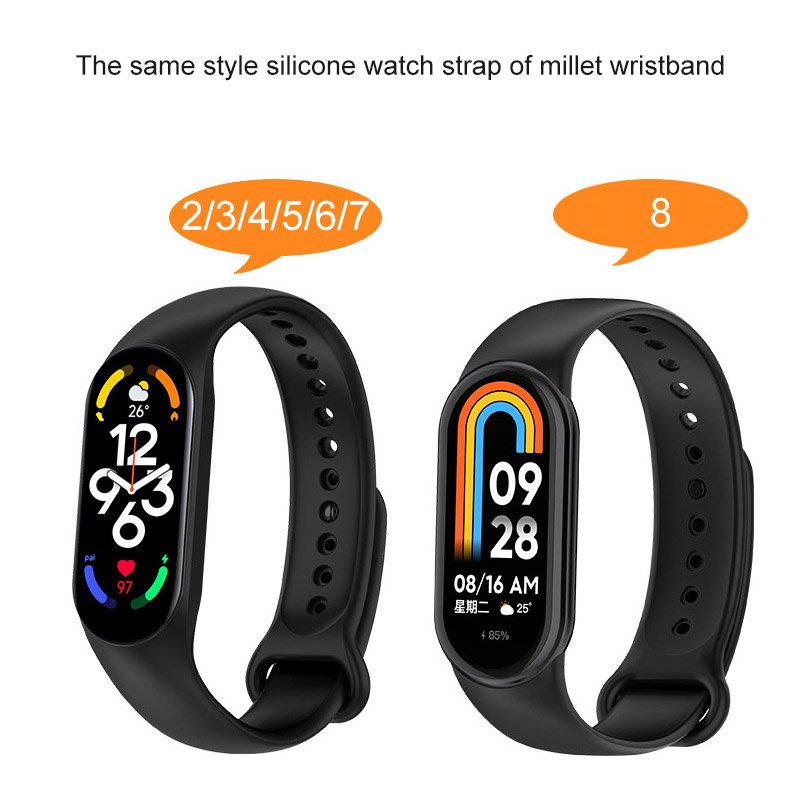 Sport Wristband Strap Bracelet For Xiaomi Mi Band 8 7 6 5 4 3 Smart Watch Band Bracelet Replacement Wristband