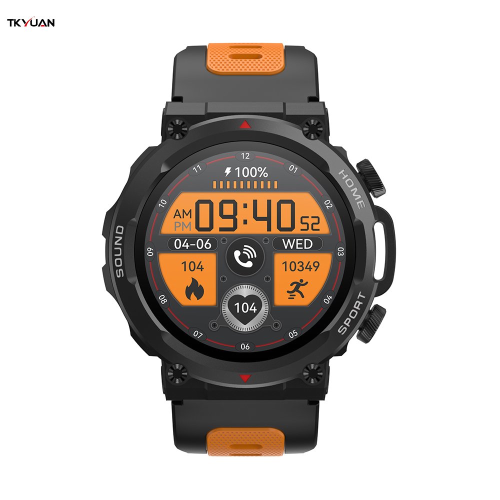 TKYUAN Rugge Smartwatch 1.39Inch Round Mens Sport Fashion Ip67 Waterproof Bt Calling Reloj Inteligente Smart Watch