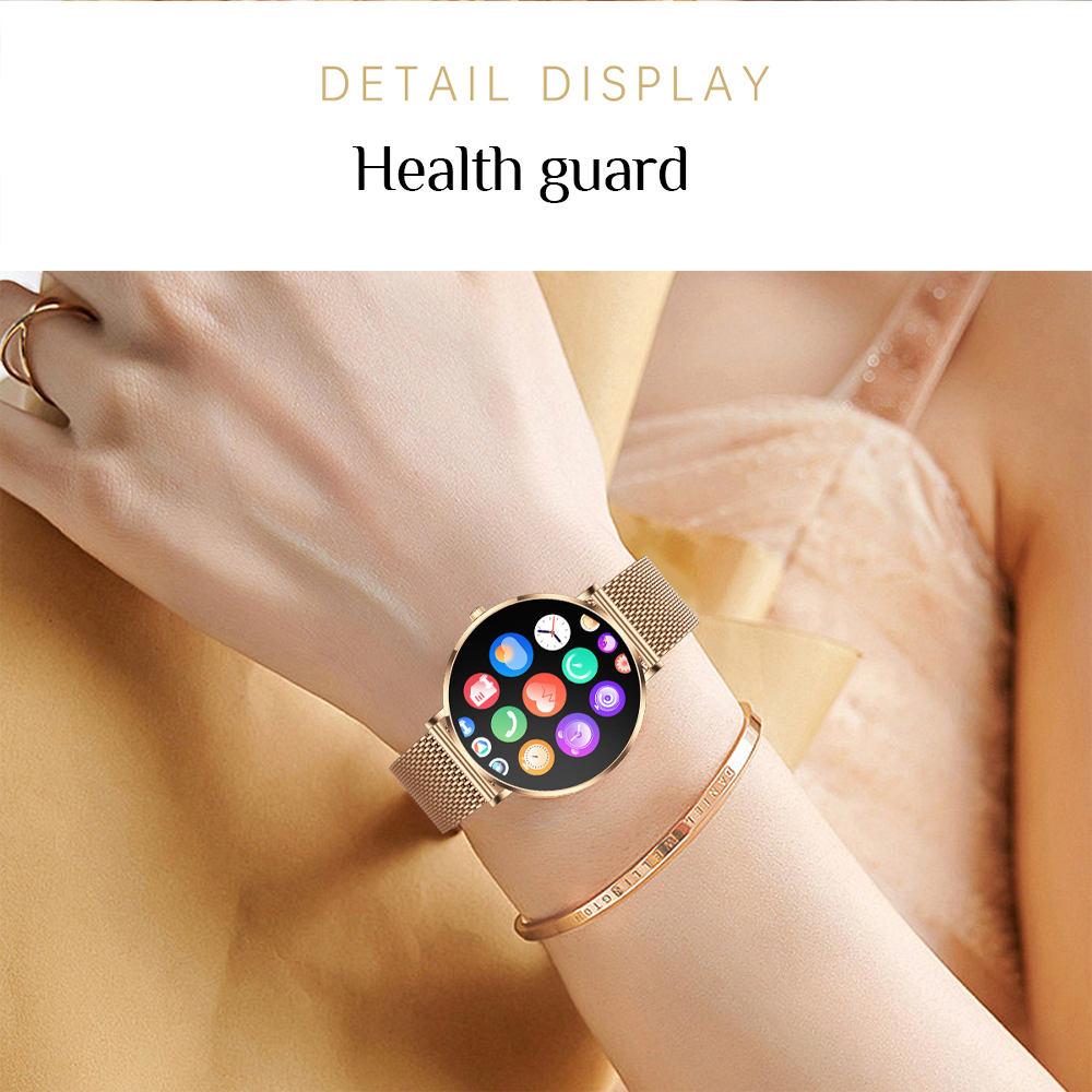 2024 New Ultrathin Lady Smart Watch T8Pro With 1.32Inch Amoled Screen Support Polish Czech Waterproof Smartwatch For Woman