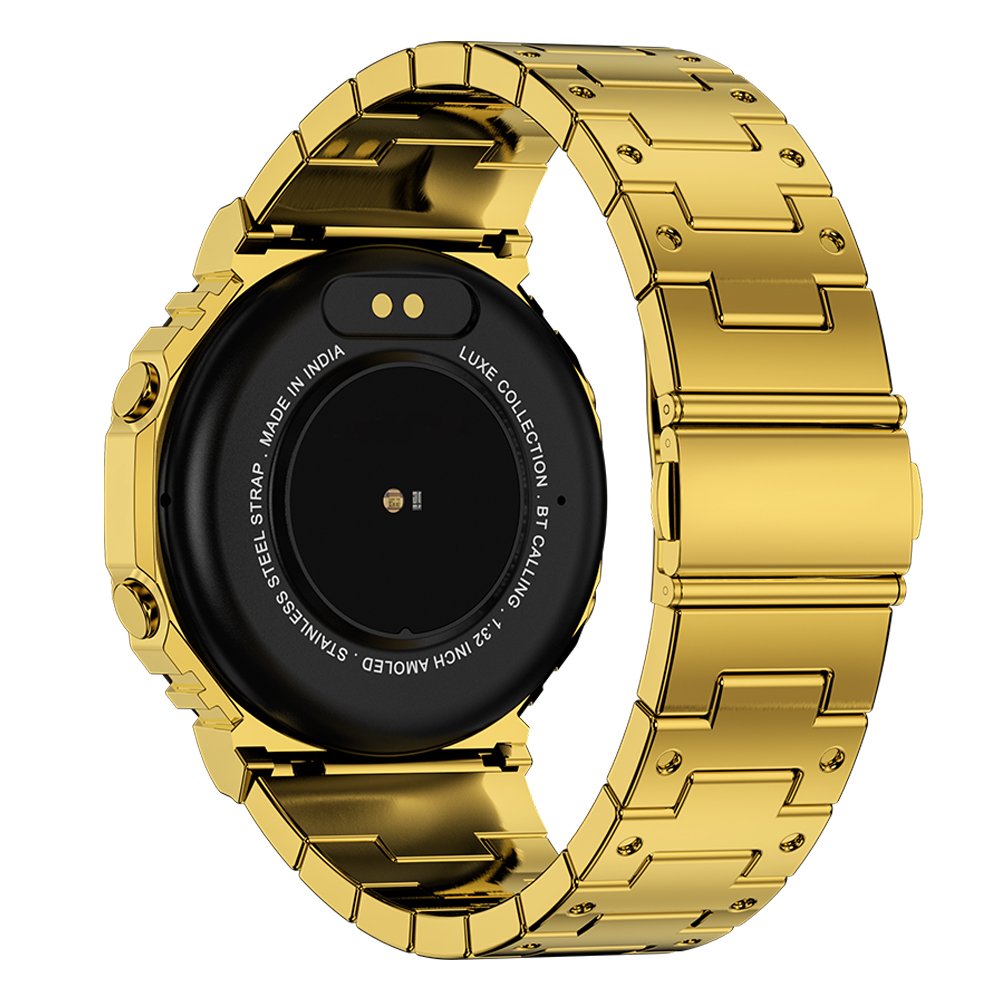 2024 New AW51 Smart watch 1.32inch Amoled BT call Voice assistant Heart rate Sport luxury business Steel strap smartwatch