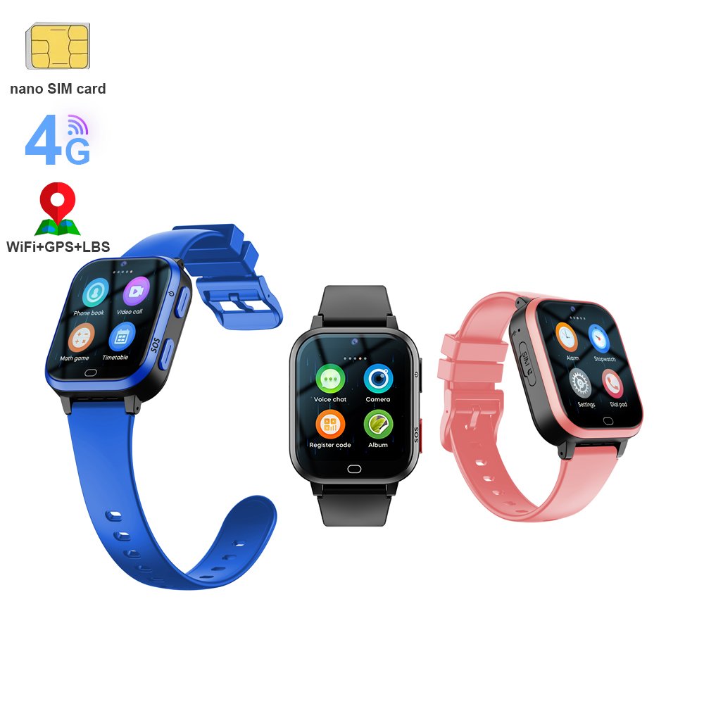 Smart watch kids 2023 Big battery 800mAh long standby time 4G video call smartwatch children GPS tracker K18 with SOS button