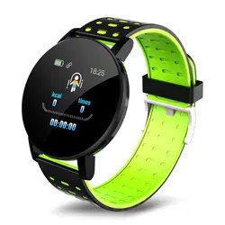 2024 Hot Selling 119+ Round Screen Reloj Sports Fitness IP67 Waterproof Heart Rate Monitor Smart Watch 119 Plus