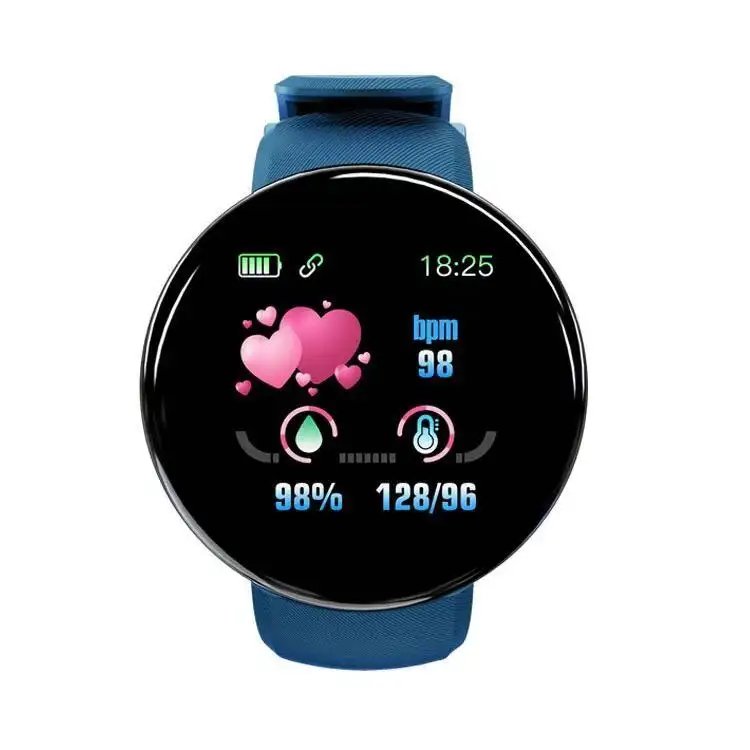 D18 Smart Watch Men Women Smartwatch Blood Pressure Waterproof Digital Watches Sports Fitness Tracker Watch