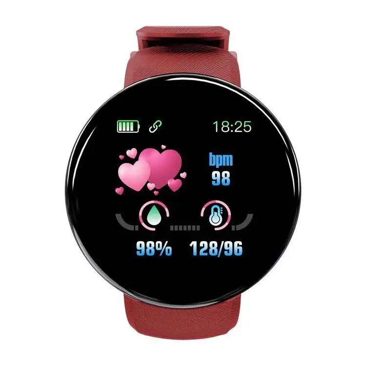 D18 Smart Watch Men Women Smartwatch Blood Pressure Waterproof Digital Watches Sports Fitness Tracker Watch