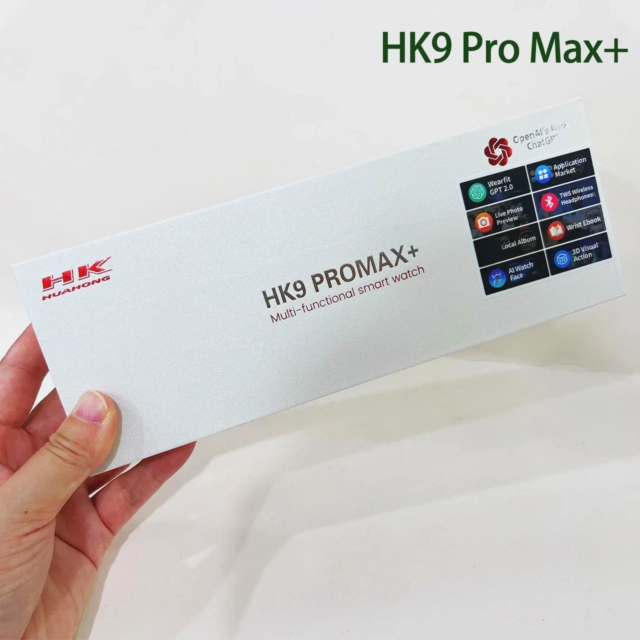 HK9 Pro MAX Plus 2.02 inch AMOLED Screen 2GB ROM AI Watchface Smart Watch pk hello 3+