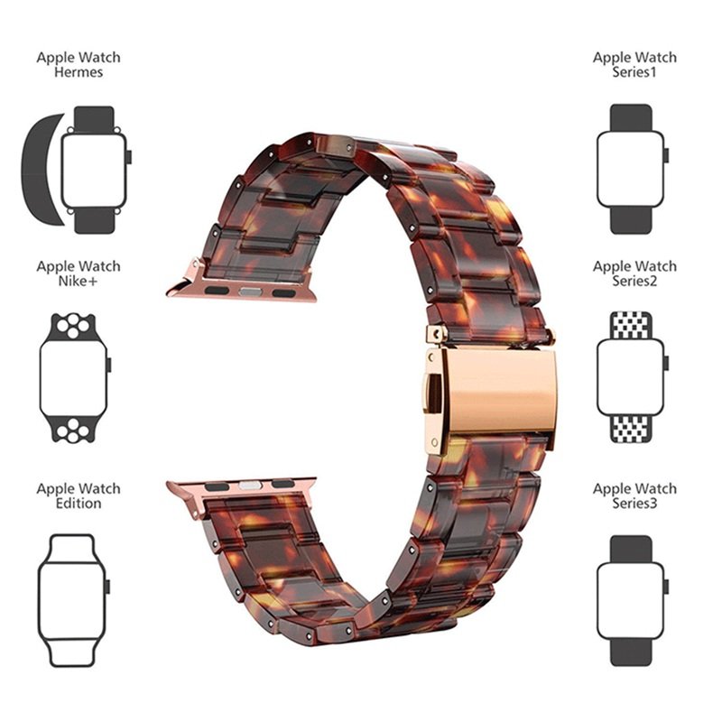 Hot-selling Multiple Color Fashion Resin Strap Bracelet band Watch Band fo rAppleWatch Watch Series /4/5/6/7/8/9