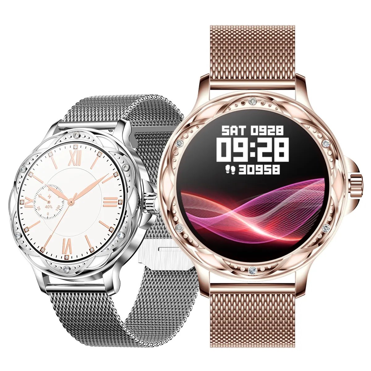 2024 new arrival ladies luxury watch CF12 Definition Round Screen Touch smart watch BT call waterproof fashion Smartwatch women