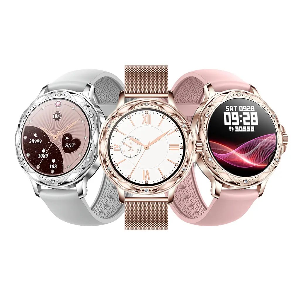 2024 new arrival ladies luxury watch CF12 Definition Round Screen Touch smart watch BT call waterproof fashion Smartwatch women