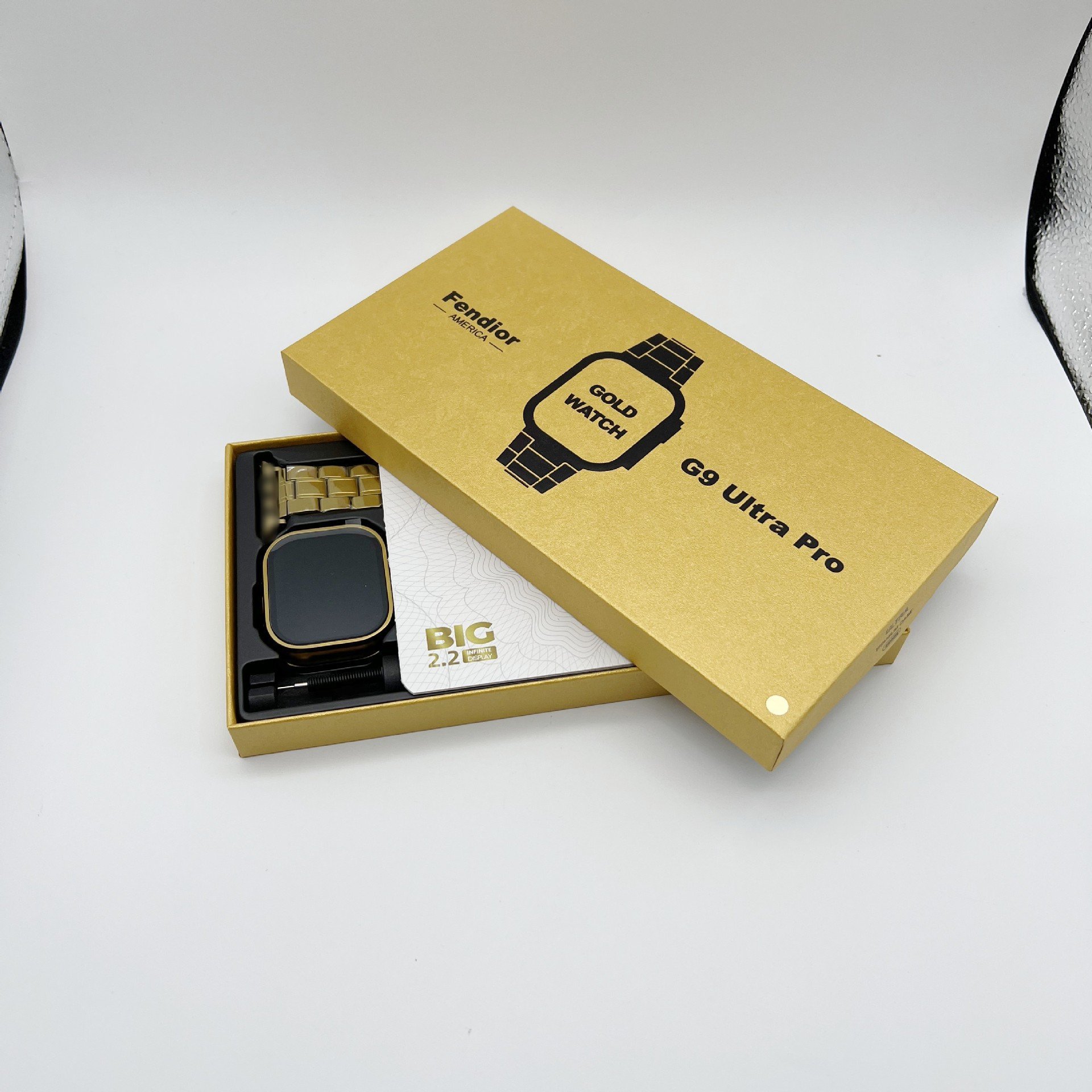 Gold Edition Amoled Smart Watch G9 Ultra Pro Smart Watch 2.2 inch HD Full Touch Screen Square