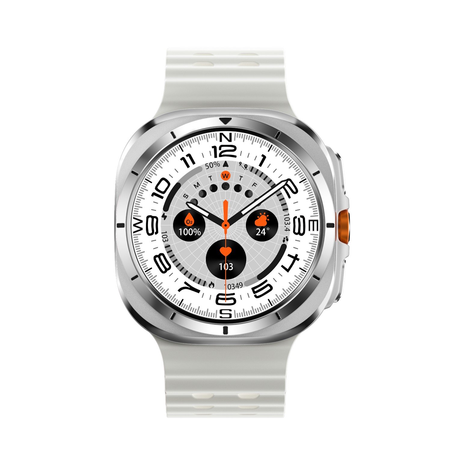 Round Smartwatch Map Navigation 1.43-inch AMOLED W7 Smart Watch Ultra Blood Oxygen 450mah Heart Rate SOS Music Control Pedometer