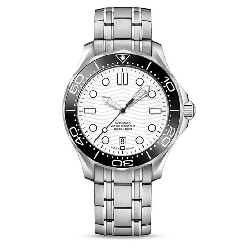 Luxury fashion Watch custom logo custom stainless steel stainless steel sapphire glass ceramic ring mouth mechanical men's watch