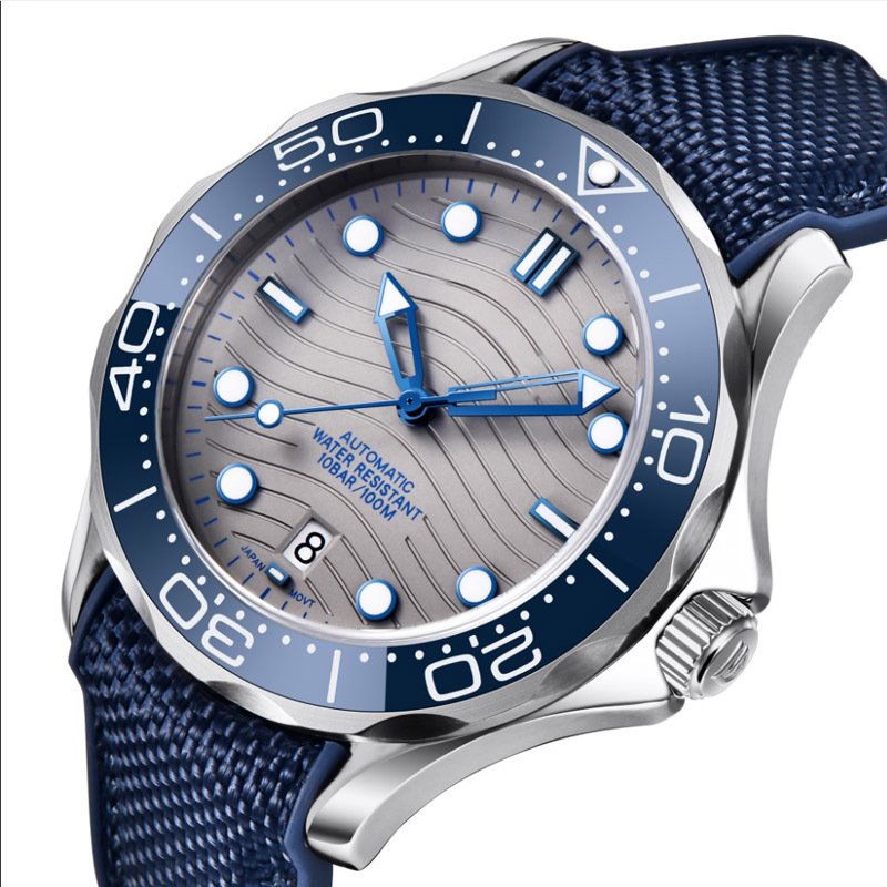 Luxury fashion Watch custom logo custom stainless steel stainless steel sapphire glass ceramic ring mouth mechanical men's watch