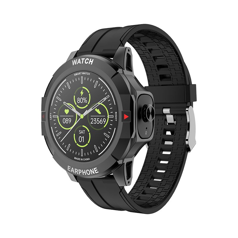 New design N15 Bracelet 2 in 1 Smart watch with Wireless Earbuds 1.28inch Screen Support 64MB Card 300mAh Battery