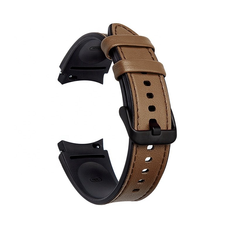 Genuine Leather Silicone Smart Watch Bands For Samsung Galaxy Watch 5 40mm 44mm Watch5 Pro