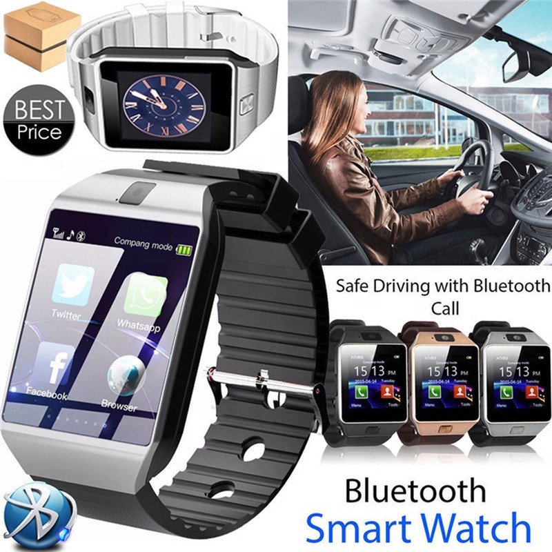 DZ09 Smartwatch 1.54" touch screen 2G GSM SIM watch phone DZ09 Smart watch for IOS Android smartphones