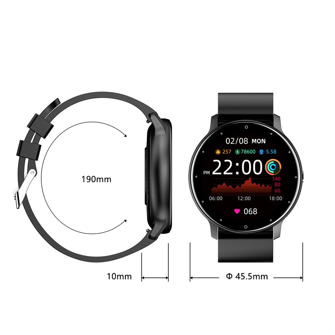 Maxtop Updated Smartwatch Best Ip67 Waterproof Activity Tracker Smart Watch For Phone