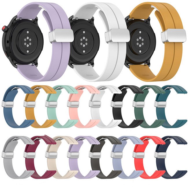 Replacement Magnetic Folding Buckle New Styles Sports Silicone Smart Watch Bands for Garmin venu GT3 AMAZFIT 2 stratoS