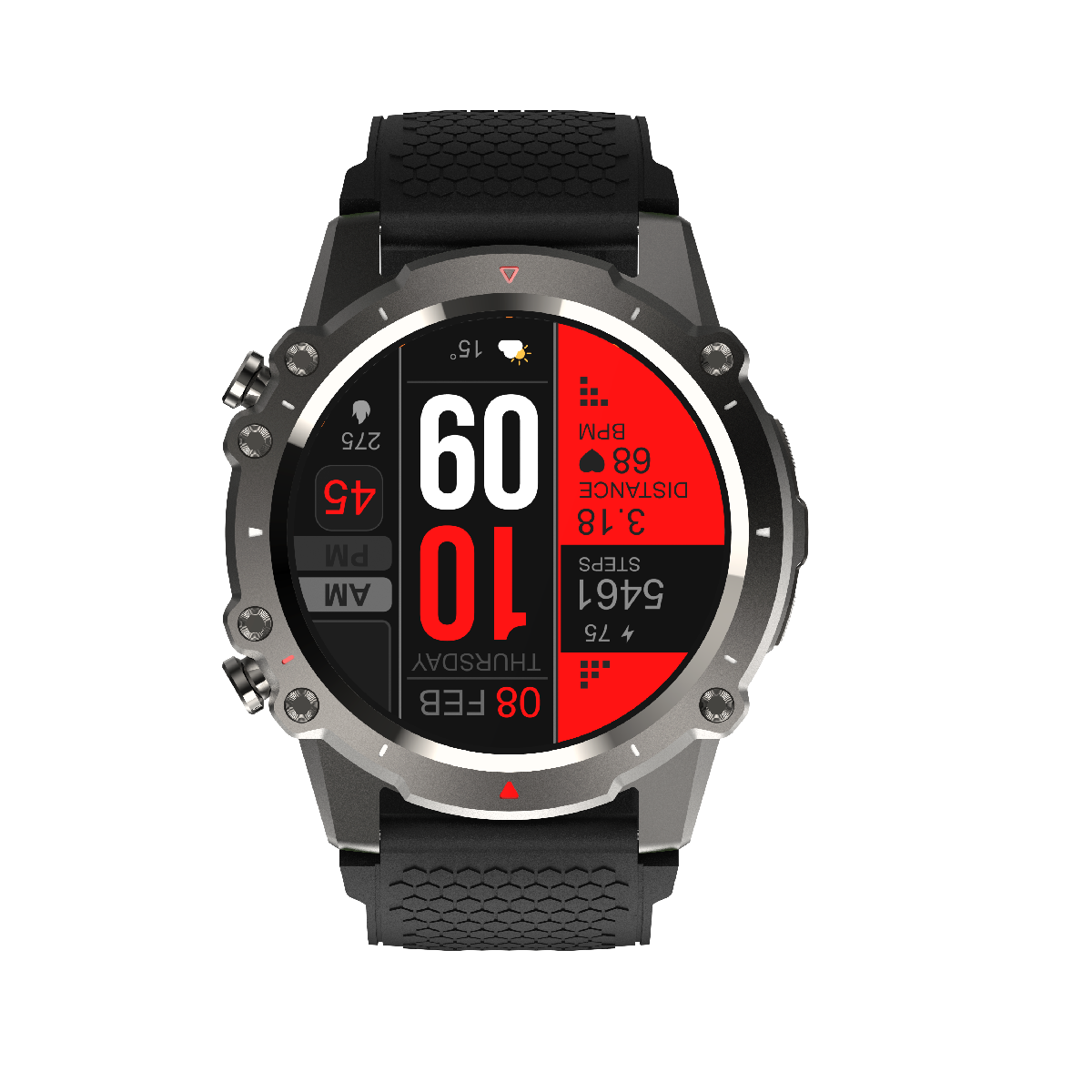 Promotion Price DM52 1.45 inch smart watch IP68 waterproof BT call blood oxygeen watch 280 mah battery