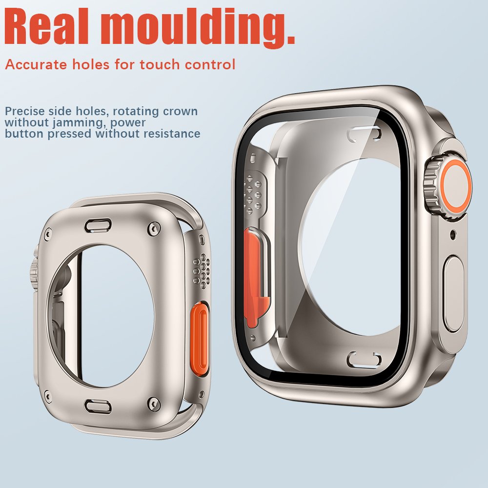 Waterproof Case For Apple Watch 45mm 40mm Screen Protector 360 full Cover PC Bumper Smartwatch Case smart watch accessories