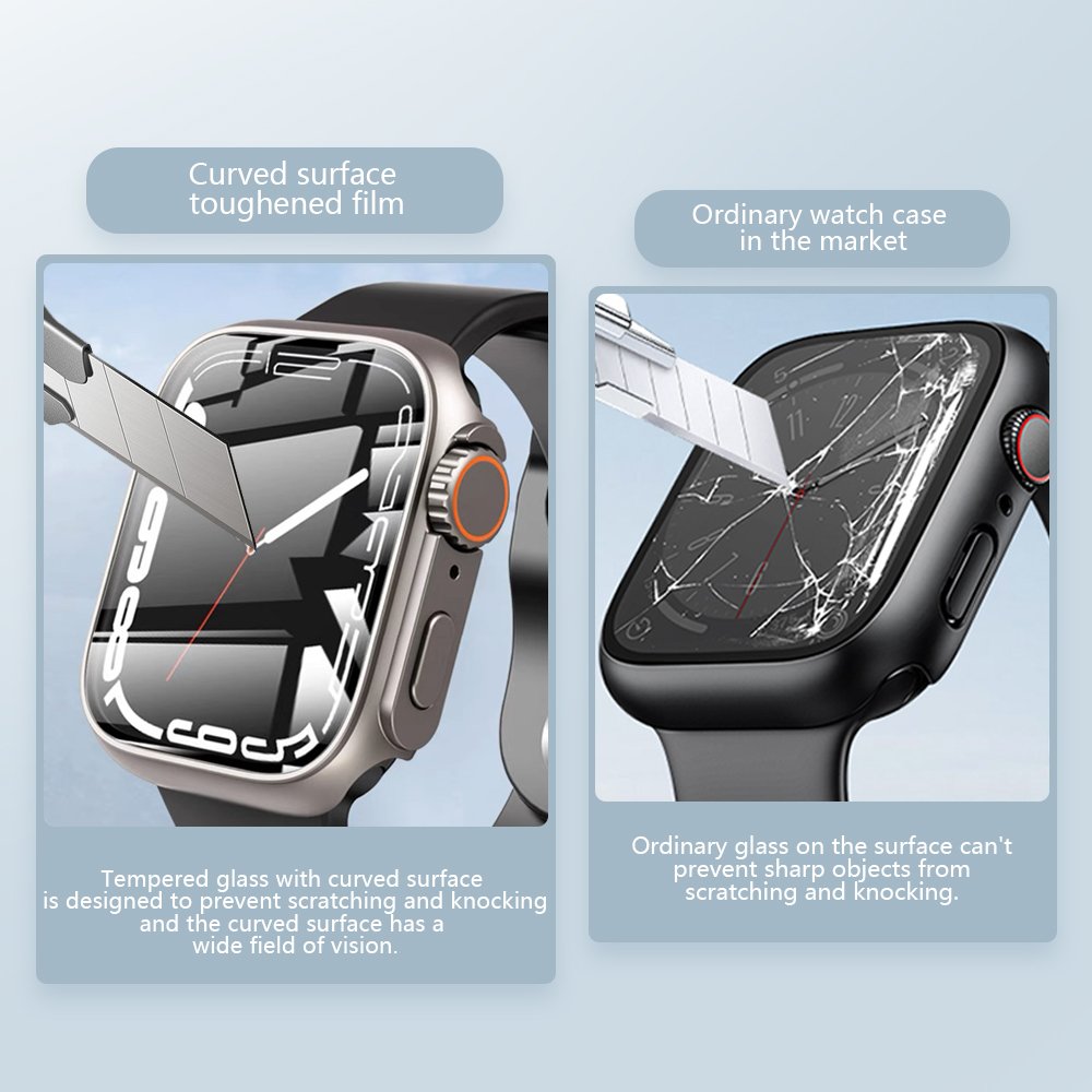 Waterproof Case For Apple Watch 45mm 40mm Screen Protector 360 full Cover PC Bumper Smartwatch Case smart watch accessories