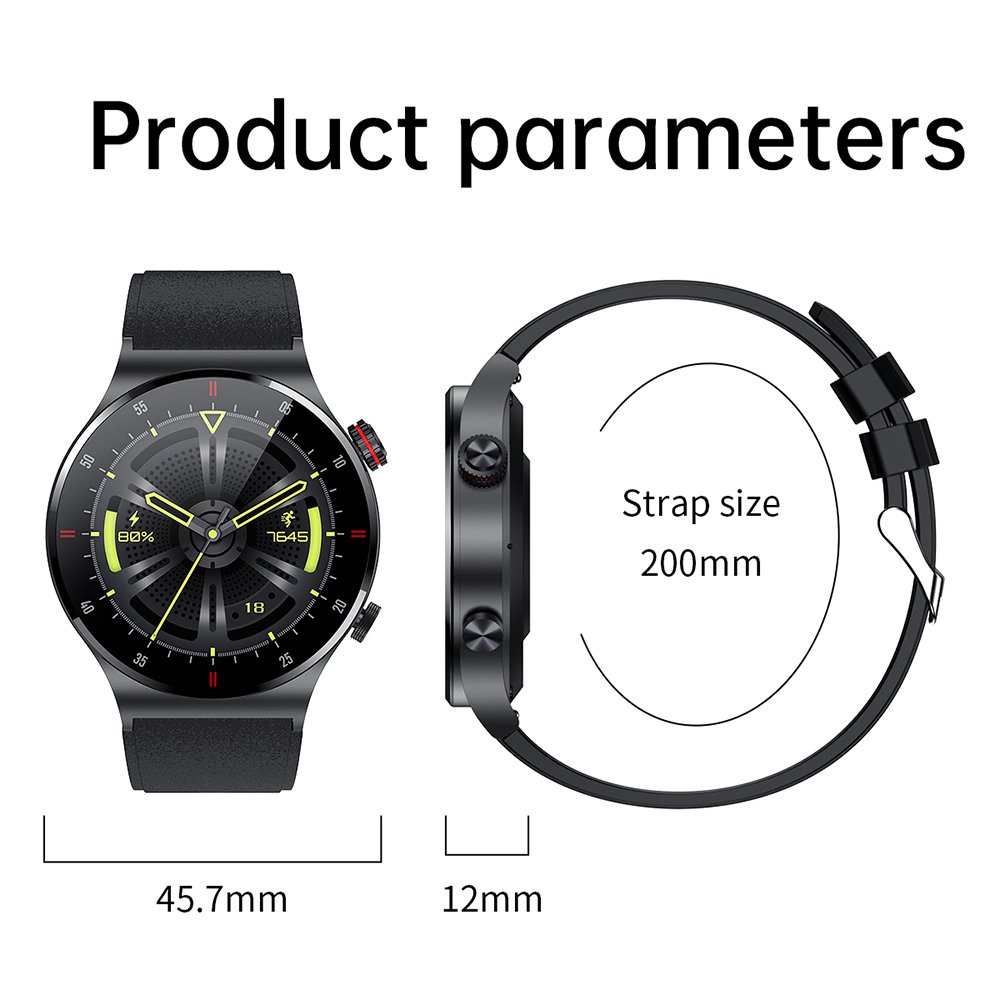 Dual Strap QW33 Smartwatch Man Reloj Inteligente Para Hombre Sport Watch IPS Touch Screen NFC Smart Watch 2024 With Round Dial