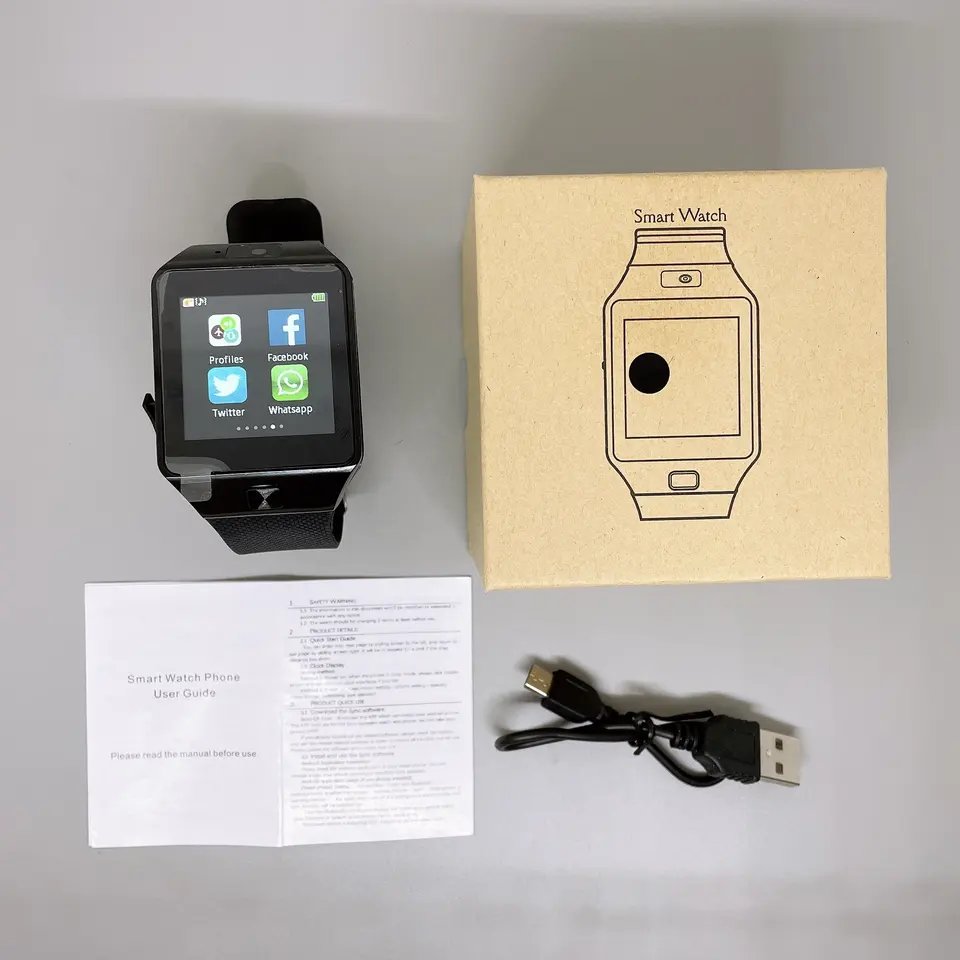 2024 Hot sale Smart watch DZ09 Smartwatch with Camera BT Support Android IOS With Sim Card Factory Price Android Smart Watch