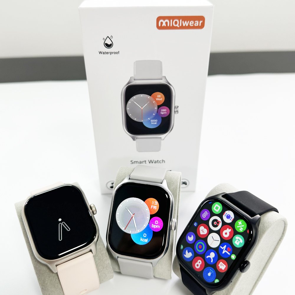 2024 WK9 Max Screen Smart Watch Waterproof with Silicone Strap BT Calling Multiple Training Modes Alarm Clock iOS IPS Display
