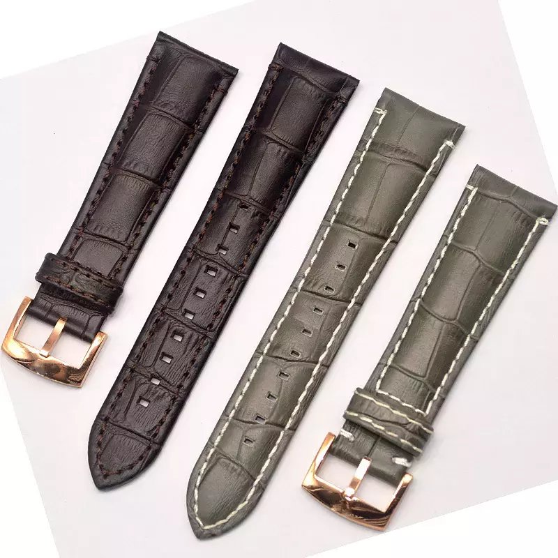 MINGJIANG leather for watch strap, leather straps for smart watches croco leather watch strap