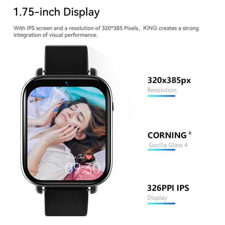 Mini Portable Z20 1.75 inch Screen 4G LTE Smart Watch Android 9 OS 1GB+16GB
