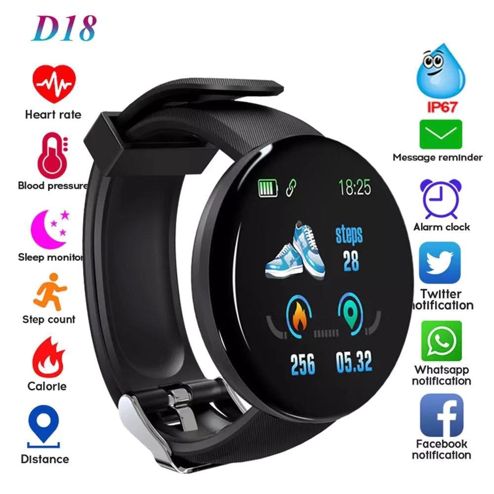 Smart Watch 2021 High Quality Smart Watch HD LCD Screen D18 Android Smart Watch For Mobile Phones Smartwatch