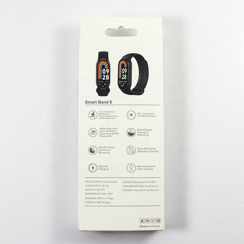 M8 Smart Watch Touch Screen Smartband Fitness Health Tracker Heart Rate Blood Pressure Monitoring M8 Smart Bracelet
