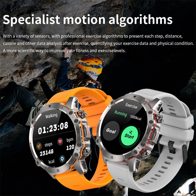 Latest AK56 Smartwatch Hombre Outdoor Sports Activity Tracker Fitness Bracelets Round Shape Screen Smart Watch Per Uomo For Men