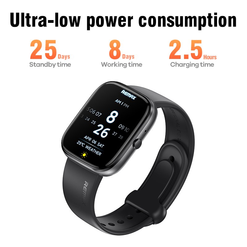 REMAX 2024 new best high quality Watch 25 IP68 italian ladies girls waterproof stainless steel smart phone watch for women