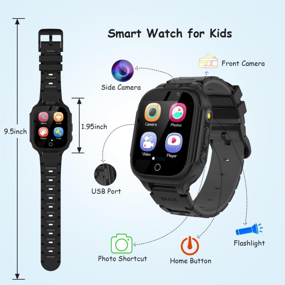 Kids 4G Smart Watch SOS GPS Location Video Call Sim Card For Children SmartWatch Camera Waterproof Watch For Boys Girls Present