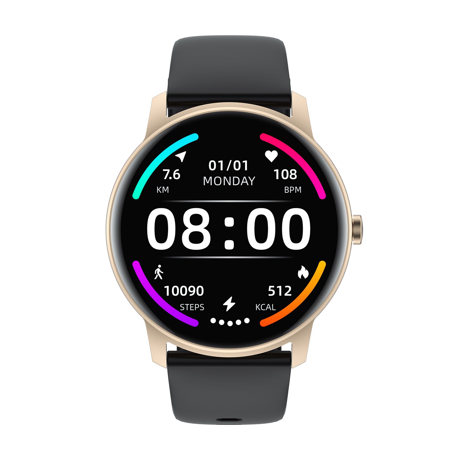 Kingwear Factory direct ip68 waterproof touch display smart bracelet smartwatch men round smart watch