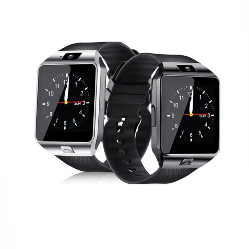 Cheap price touch screen men Sim card built smart watch 2020 and cell phone P6 black